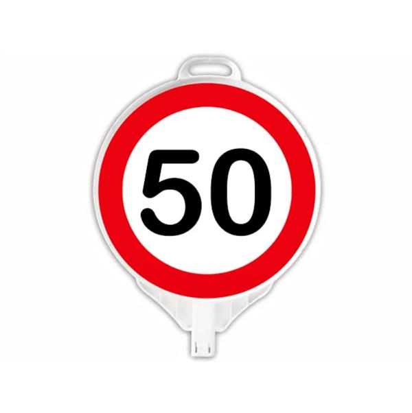 Yuvarlak Uyarı Levhası - Hız Sınırı 50 km/h